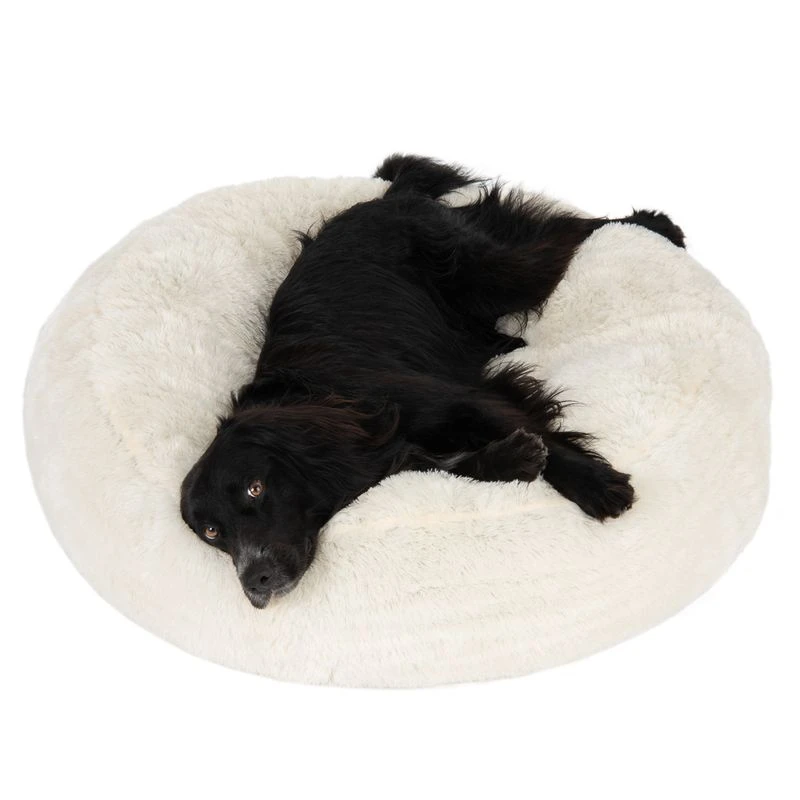 Fluffy Dog Bed Replacement Cover With Cosy Blanket: Light Grey (diameter 90cm) 15 Fluffy Dog Bed Replacement Cover With Cosy Blanket: Light Grey (diameter 90cm) - Image 13