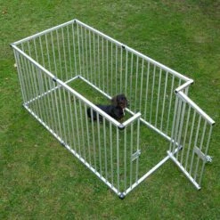 Aluminium Puppy Playpen 6 Fencing Units 80 X 80cm (W X H) -Pet Shop 99504 welpenfreilaufgehege outside fg 5853 4
